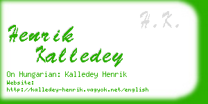 henrik kalledey business card